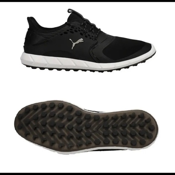 Puma Ignite Pwrsport Softspike Men's Golf Shoes Black 190583-02 with box - Picture 4 of 9